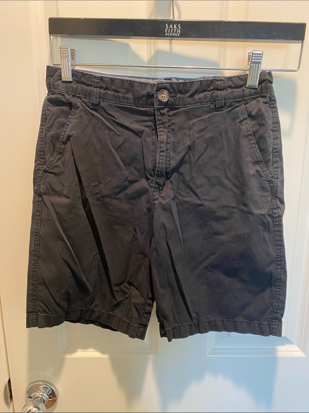 H&M Black Flat-Front Casual Shorts